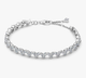 Серебряный браслет Pandora "Кристальные сердца" 16см, 17см, 18см - изображение 1