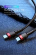 Кабель Baseus Cafule Type-C to Type-C 60W PD 2.0 (480 Мбит/с) 2m Черный/Красный (CATKLF-H91) - изображение 8
