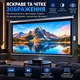 Электрический экран для проектора 100" 16:9 с пультом ДУ, моторизованный настенно-потолочный экран 4K 178° - изображение 3