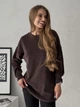 Вязанный женский свитер шоколадный Merlini Vella 110002024 размер L/XL - изображение 1