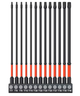 Набір біт Torx з отвором (TT) подовжених TT7–TT40 150 мм з тримачем 13 шт. (червоні) - зображення 1