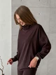 Кофта з високим горлом на флісі шоколадна Merlini Como 110002082 розмір 2XL/3XL - зображення 3