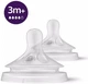 Соска Avent Natural 3 месяца+, силиконовая, Природный поток, средний поток, 2 шт. - изображение 1