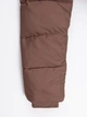 Женская демисезонная стеганая куртка коричневая с капюшоном (9598) XL - изображение 8