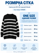 Жіночий демісезонний светр чорно-білий з принтом One size (B34) - зображення 4