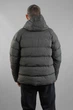 Мужская зимняя стеганая куртка хаки с капюшоном (263315) XL - изображение 6