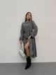 Платье женское миди вельвет IMMA Мод 273 Серое 50-52 - изображение 2