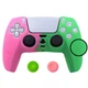 Силіконовий чохол для джойстика PS5 Dualsense (green-pink) + у подарунок 2 накладки - зображення 2