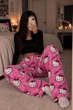 Теплі плюшеві штани Hello Kitty унісекс рожеві| М'які піжамні флісові штани Хелло Кітті 2XL - зображення 4