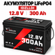 Акумулятор LiFePO4 IDZLLDI 12.8 В 300 А·год, 3.84 кВт·год, BMS 100 А для інвертора та резервного живлення - зображення 1
