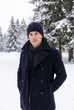 Мужская зимняя шапка Nordic Тёплый вязаный головной убор с шерстью 50%, 54–60 см Темно-синий - изображение 6