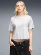 Футболка хлопковая оверсайз короткая женская Puma 694018-05 M Светло-серая (4070033332078) - изображение 1