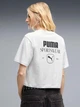 Футболка хлопковая оверсайз короткая женская Puma 694018-05 S Светло-серая (4070033332023) - изображение 2