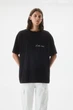Футболка Pull & Bear чорний з принтом VAJOB145 XL - изображение 1