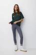 Футболка Pull & Bear темно-зелений з принтом FDOKK195 M - изображение 2