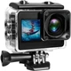 Экшн-камера Action Cam с двумя экранами, водозащитным боксом, аккумулятором 1050 мАч и набором креплений для спорта, велосипеда - изображение 1