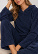 Жіночий плюшевий костюм для дому Primark Plush Pyjamas XS Комплект для дому та сну Темно-синій (10253) - зображення 3
