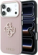 Etui na smartfon Guess Grained & Big Resin Logo do Apple iPhone 18 Pro / Apple iPhone 17 Pro Pink (3666339654948) - obraz 1