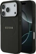 Etui na smartfon Guess Grained Gold Ring MagSafe do Apple iPhone 18 Pro / Apple iPhone 17 Pro Czarne (3666339673536) - obraz 1