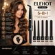 Плойка для волосся ELEHOT ET-W301 5-в-1 з LCD-дисплеєм, кераміко-турмаліновим покриттям і 5 змінними насадками - зображення 1