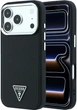 Etui na smartfon Guess Grained Triangle Logo MagSafe do Apple iPhone 18 Pro / Apple iPhone 17 Pro Czarne (3666339654740) - obraz 1