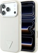 Etui na smartfon Guess Grained Triangle Logo MagSafe do Apple iPhone 18 Pro Max / Apple iPhone 17 Pro Max Beige (3666339654795) - obraz 1