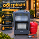 Инфракрасный обогреватель ViLgrand VGH422E 4200 Вт с газовым баллоном 12 л, электронагревом 1500 Вт, редуктором и шлангом - изображение 1