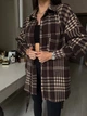 Кашемірова жіноча сорочка з поясом 1074, шоколадний, one size - изображение 5