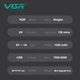 Электробритва-шейвер мужская для сухого бритья VGR V-308 GREEN, двойное лезвие, 9000 RPM, LED дисплей - изображение 3