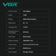 Профессиональная аккумуляторная машинка для стрижки волос и бороды VGR V-662 GOLD, 7000 RPM, 6 насадок, LED‑дисплей, быстрая зарядка - изображение 2