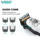 Профессиональная аккумуляторная машинка для стрижки волос и бороды VGR V-699 White, триммер мужской с LED дисплеем, 4 насадки, для окантовки и ухода дома - изображение 5