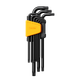Набір комбінованих викруток Deli Black Anti-Rust High Hardness Extra Long Medium Shade Hex Wrench, набір з 9 предметів - зображення 4