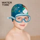 WATERTIME / Детская плавательная шапочка Shui Chuan для мальчиков и девочек, водонепроницаемая силиконовая, не сдавливающая уши, с принтом динозавров. - изображение 6