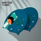 WATERTIME / Детская плавательная шапочка Shui Chuan для мальчиков и девочек, водонепроницаемая силиконовая, не сдавливающая уши, с принтом динозавров. - изображение 11