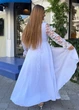 Сукня вечірня максі шифонова на запах з сіткою (052802801) Білий 54-58 - зображення 8