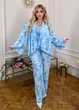 Женский брючный костюм с кардиганом на запах (052716101) Голубой 64-70 - изображение 6