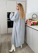 Женский кардиган макси из искусственного меха норки (052787901) Серый 56-70 - изображение 6