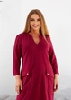Женское трикотажное платье свободного кроя (04129101) Бордовый 52 - изображение 3