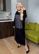 Женское платье-туника макси оверсайз (06950504) Черный 54-58 - изображение 4