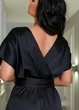 Вечернее платье макси шелковое с открытой спиной (055232101) Черный 52 - изображение 8