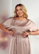 Вечернее платье макси с открытой спиной и поясом (055252501) Мокко 52 - изображение 3