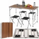 Набор кемпинговый Springos складной стол и стулья 4 шт CS0178 Brown/Silver - изображение 1