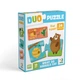 Пазл Картонний Для Дітей Dodo Duo Puzzle "Хто що їсть" 24 деталі - зображення 2