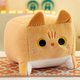 Плюшевая игрушка-подушка Квадратный котик 40 см, детский мягкий котокуб, рыжий - изображение 1