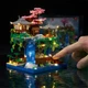 Конструктор Китайский городок с водопадом и сакурой 1442 деталей, блочный 3D конструктор с LED подсветкой для детей и взрослых - изображение 12