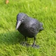 Відлякувач птахів муляж Ворона реалістична пластикова Bird Repellent Plastic Crow 38см - зображення 6
