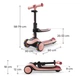 Самокат детский 2 в 1 "Halley 2" Kinderkraft KRHALL02PNK0000 Rose Pink, RGB-колеса - изображение 3