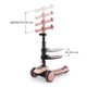 Самокат детский 2 в 1 "Halley 2" Kinderkraft KRHALL02PNK0000 Rose Pink, RGB-колеса - изображение 6