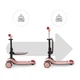 Самокат детский 2 в 1 "Halley 2" Kinderkraft KRHALL02PNK0000 Rose Pink, RGB-колеса - изображение 7
