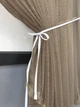 Комплект кухонных штор из грек сетки 350х170 см. Цвет какао с белым - изображение 4